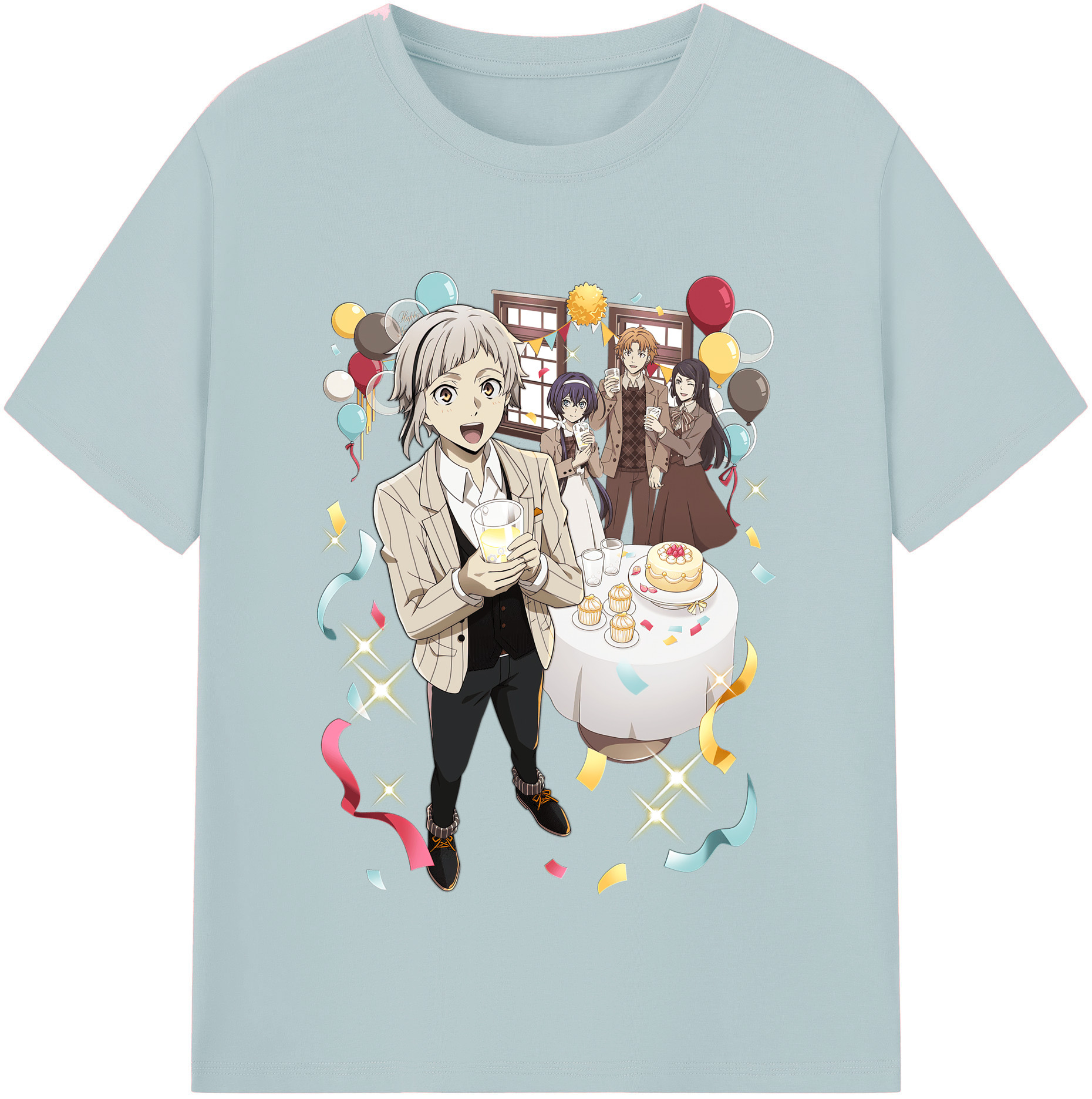 （画像用） 文豪ストレイドッグス Bungo Stray Dogs 綿100％半袖Tシャツ（フロントプリント）